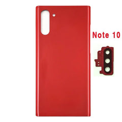 غطاء خلفي للبطارية لهاتف Samsung Galaxy Note10 Note 10 Plus N970F N975F ولوحة زجاجية ثلاثية الأبعاد وغطاء خلفي وغطاء عدسة الكاميرا بديل
