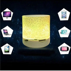 مكبر صوت بلوتوث صغير لاسلكي مكبر صوت Crack LED بطاقة TF USB مضخم صوت محمول MP3 صوت مكبر صوت لاسلكي للهواتف الذكية