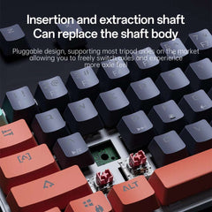 MUCAI MKA610 Mini Mechanical Gaming Keyboard 61-Key USB Wired Red Switch for PC Laptop with Detachable Cable Gamer-Friendly