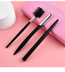 8-piece eyebrow grooming kit with eyebrow shaper, eyebrow pencil, and tweezers for women and men, complete set