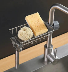 Kitchen Stainless Steel Sink Drain Rack Sponge Storage Faucet Holder Soap Drainer Towel Rack Shelf Organizer Kitchen Accessories