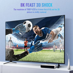 8K HDMI Cable 2.1 48Gbps  High Speed HDMI Braided Cord-4K@120Hz 8K@60Hz, DTS:X, HDCP 2.2 & 2.3, HDR 10 for Compatible Laptop/PS5