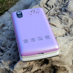 Women Flip Mobile Phone Slim Flashlight Cute Cover Style Dual Sim Big Push Button SOS Sound Recorde Cellphone