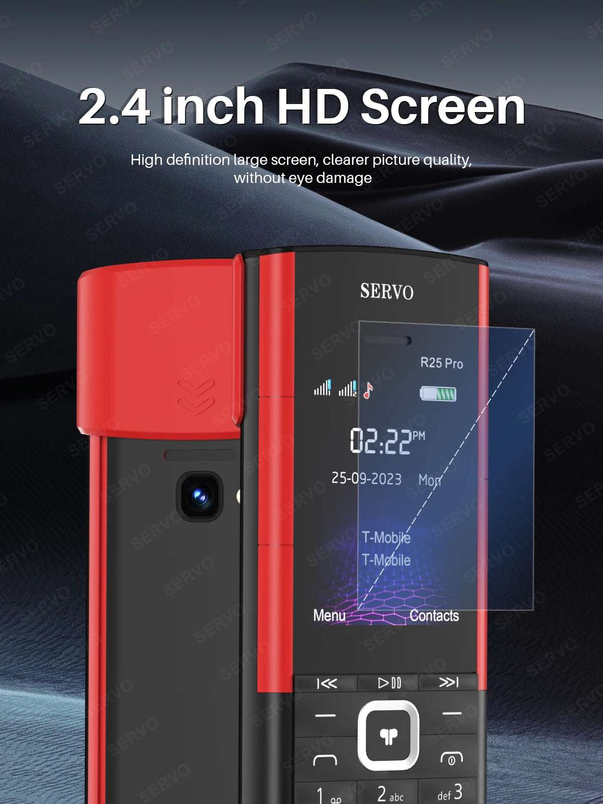 SERVO R25 PRO Originality Mobile Phone Dual SIM 2GGSM TWS Super Sound Blacklist Bluetooth Dial Speed Dial Auto Call Record Torch
