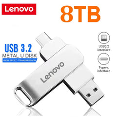 Lenovo Type C USB Flash Drives 2TB Pendrive USB 3.0 Interface Pen Drive OTC Large Capacity 16TB U Disk Memory Stick For Phone PC