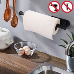 Kitchen Roll Paper Holder Stand Toilet Paper Holder Bathroom Towel Rack Without Drilling Roll Paper Dispenser Kitchen Towel Rack