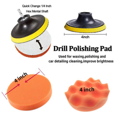 New Car Cleaning Kit Scrubber Drill Detailing Brush Set Air Conditioner Vents Towel Polisher Car Auto Detailing Tools