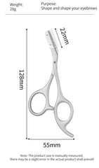 Eyebrow Scissors For Men And Women Makeup Tools One Metal Texture With Comb Eyebrow Razor Beauty Scissors Stainless Steel