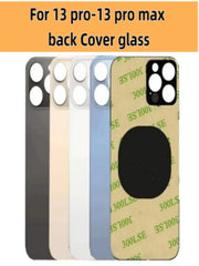 Back Glass+3M glue For IPhone 13 Pro-13 Pro Max Back Cover Glass Fast Replacement Housing Battery Cover Big Hole Rear Glass