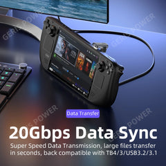180 Degree Angle USB C Adapter Type C Male to Female 20Gbps PD 140W Fast Charging Converter Adapter for Steam Deck Accessories