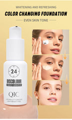 Temperature-Changing Foundation Long-Lasting Waterproof Temperature Changing Liquid Foundation Unisex Daily Portable Travel Size