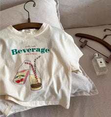 Fashion Casual T-shirt Children's Clothing Printed Cartoon Kids Short Sleeve Tops Tees Boutique Boys Girls Clothes O-neck Tshirt
