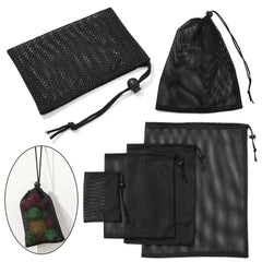 Durable Nylon Mesh Drawstring Bag Multi Purpose Outdoor Travel Stuff Sack Storage Bag Camping Bottle Pot Pan Carrier Pouch