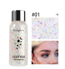 Eye Glitter Nail Hair Body Face Gel Art Waterproof High Gloss Glitter Body Multifunctional Makeup Decoration Party Festival