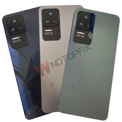 Back cover For Xiaomi Poco F4 22021211RG Battery Back Cover Glass Panel Rear Door Battery Housing Case Adhesive Replace