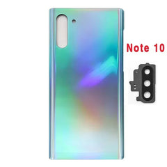 غطاء خلفي للبطارية لهاتف Samsung Galaxy Note10 Note 10 Plus N970F N975F ولوحة زجاجية ثلاثية الأبعاد وغطاء خلفي وغطاء عدسة الكاميرا بديل