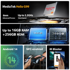 هاتف Ulefone Armor Mini 20 4G 4.7" Rugged Phone 64MP Night Camera Android 14 Smartphone 6200mAh Mobile Phone NFC 16GB+256GB 33W G99