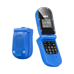 UNIWA J30 2G هاتف محمول صغير قابل للطي ببطاقة واحدة صدفية زر ضغط لاسلكي بلوتوث اتصال صوتي سحري سماعة أذن بدون استخدام اليدين