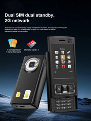 SERVO N95 PRO Mini Sliding Mobile Phone 2 SIM Standby Cellphone Magic Voice Speed Dial Call Recording Flashlight 2.0" Telephones