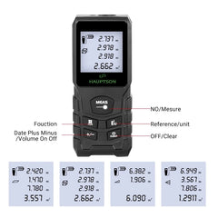 HAUPTSON 70/100M Laser Rangefinder Distance Meter Rangefinder Laser Tape Range Finder Building