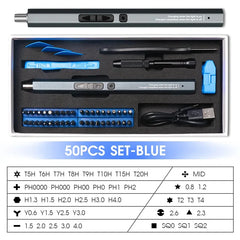 Cordless Electric Screwdriver Set 12/39/50 in 1 Precision Power Tool Magnetic Screw Driver Bit Fast Charging Repair Tool Kit
