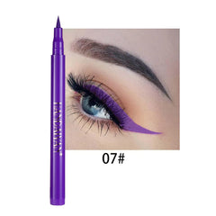 12 color rainbow DIY colored eyeliner is not easy to smudge matte eyeliner pen
