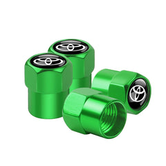 4PCS Car Badge Wheel Tires Valve Caps Metal Tyre Dust Covers For Toyota Fortuner Chr Verso Prius Hiace Trd Yaris Corolla Camry
