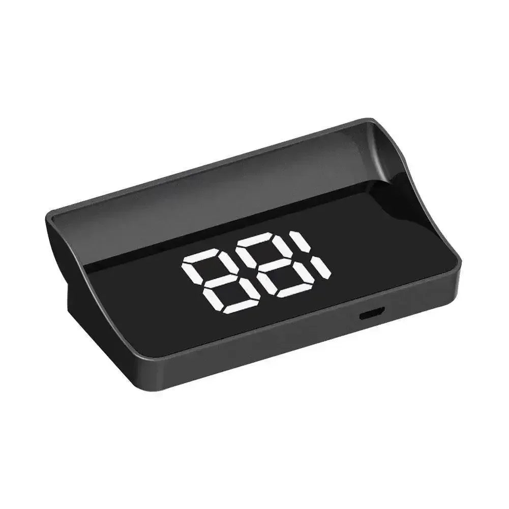 Car head-up display HUD speedometer projector with white LED numeric display on black unit