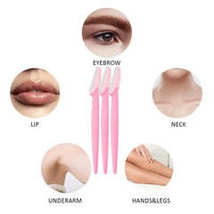 30/12/10 Pcs Random Color Set Multipurpose Eyebrow Razor Tools And Facial Razor With Precision Cover,Safety