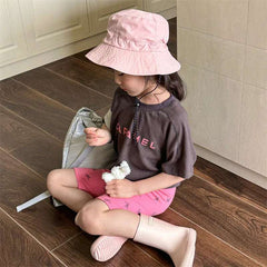 2025 Summer New Children Short Sleeve T Shirts Fashion Letter Print Boys Girls Casual T Shirts Baby Loose Tops Kids Tee Clothes