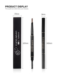 HANDAIYAN Eyebrow Pencil Automatic Rotating Double Head Long Lasting Natural Waterproof 5 Color Triangle Eyebrow Pen Make Up