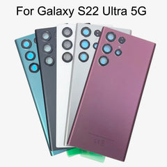 Back Glass Cover For Samsung Galaxy S22 Ultra 5G , Back Door Replacement Hard Battery Case, Rear Housing Cover With Adhesive