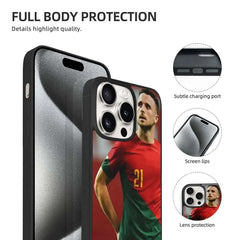 Diogo Jota Soccer Football Phone Case For iPhone 15 Pro TPU Shockproof Phone Cover