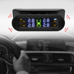 Tire Pressure Monitoring System Temperature Warning New C External Battery Version Sensors Solar TPMS Car Tyre Pressure Monitor