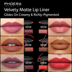 PHOERA 8 Colors New Lipstick Matte Long Lasting Lip Tint Waterproof Non-stick Cup Lip Glaze Red Lip Makeup Beauty Cosmetics