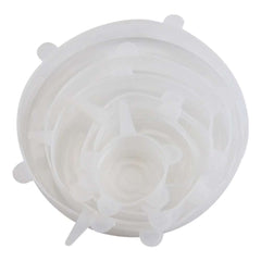 6Pcs Food Grade Silicone Preservation Cover Reusable Airtight Food Universal Dish Stretch Round Lids For Kitchen Accessories