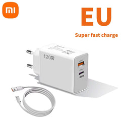 Xiaomi 120W Original Charger Turbo Fast EU US UK Wall Hypercharge Adapter Usb 6A Type C Cable For Xiaomi 13 12 11 Ultra Redmi