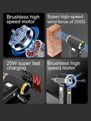 Xiaomi 2in1 Violent Fan 1000000RPM Super Powerful Air Blower Vacuum Blowing Suction For Dust Cleaner Brushless Turbo Strong Wind