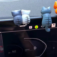 Car Lucky Cat Ornaments Car Dashboard Center Console Cute Resin Maneki-Neko Auto Interior DIY Decoration Accessories