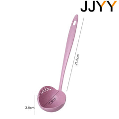 JJYY The 2 in 1 Kitchen Spoon Spoon Long handle Plastic Colander Filter Tableware Hot Pot Spoon