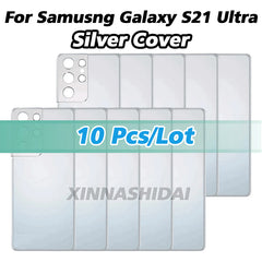 غطاء خلفي للبطارية لهاتف Samsung Galaxy S21Ultra SM-G998B SM-G998U مع زجاج للكاميرا