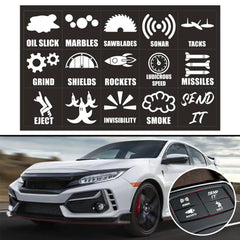 15pcs/Set Creative Car Switch Button Stickers Dashboard Console Label Decals Self-Adhesive Decorations For Car Truck