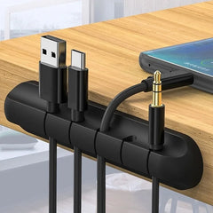 منظم كابلات USB من السيليكون من NNBILI، لفاف الكابل، مشابك إدارة سطح المكتب، حامل كابلات للفأرة وسماعات الرأس، منظم أسلاك