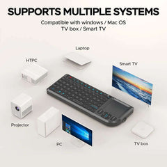 Mini Wireless Keyboard A8 Remote Control 2.4G 7 Color Backlit Portuguese Arabic Russian Touchpad Air Mouse for Android TV Box