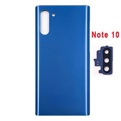 غطاء خلفي للبطارية لهاتف Samsung Galaxy Note10 Note 10 Plus N970F N975F ولوحة زجاجية ثلاثية الأبعاد وغطاء خلفي وغطاء عدسة الكاميرا بديل