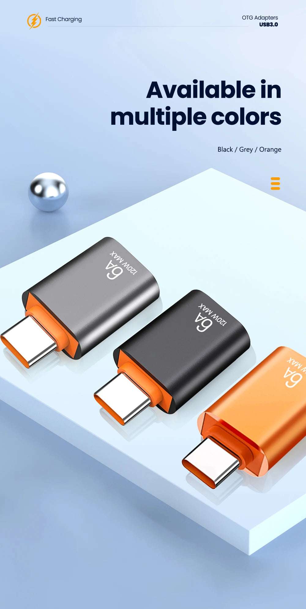 10A OTG USB 3.0 To Type C Adapter USB Female To Type c Male Fast Charging adadpter OTG USB C For Xiaomi Samsung Laptop PC