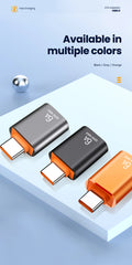 محول 10A OTG USB 3.0 إلى النوع C من USB أنثى إلى النوع C ذكر محول شحن سريع OTG USB C لأجهزة الكمبيوتر المحمولة Xiaomi Samsung