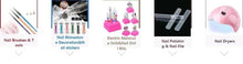 Eyebrow tweezers tool kit thumbnails on white category bar