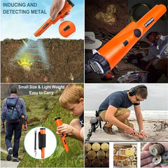 Handheld Metal Detector GP-pointer Pinpointing For Treasure Search Waterproof Positioning Rod Detecting With Bracelet Lights LED