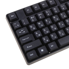 لوحة مفاتيح USB روسية إنجليزية لوحة مفاتيح كاملة الحجم للكمبيوتر/سطح المكتب/الكمبيوتر الشخصي/الكمبيوتر المحمول/السطح المكتب/وغيرها